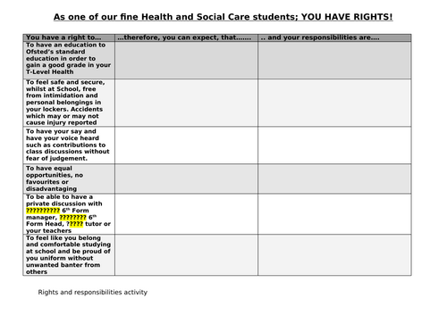 AAQ OCR Cambridge Health & Social Care Student induction booklet and ...