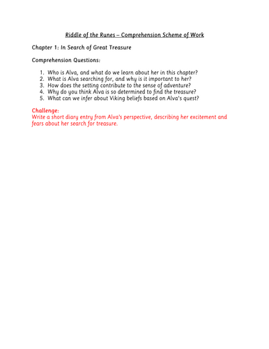 Riddle of the Runes Comprehension - Year 4 - 6 | Teaching Resources