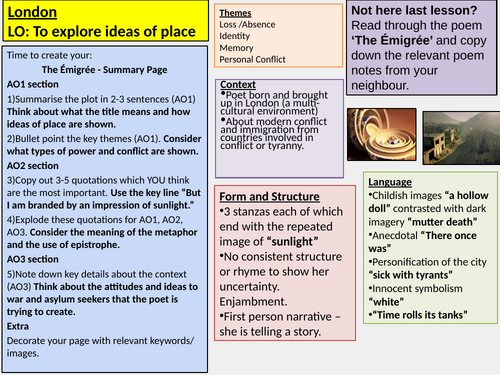 London Power and Conflict AQA Poetry