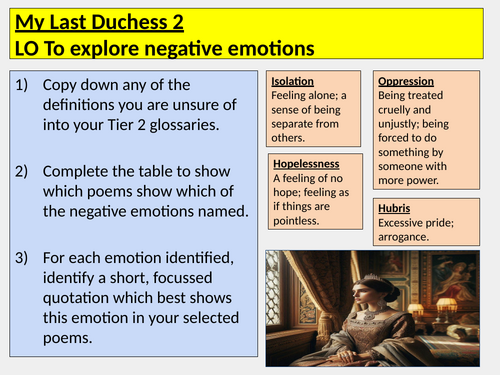 My Last Duchess Power and Conflict AQA Poetry