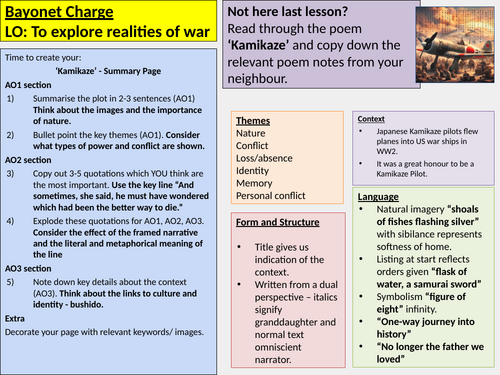 Bayonet Charge  Power and Conflict AQA Poetry