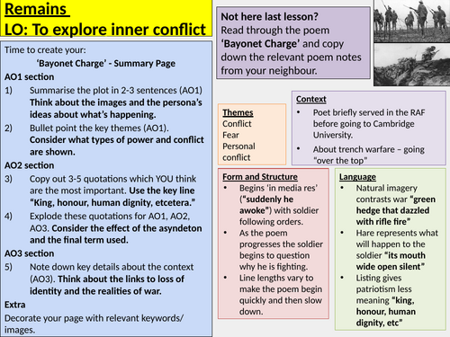 Remains Power and Conflict AQA Poetry