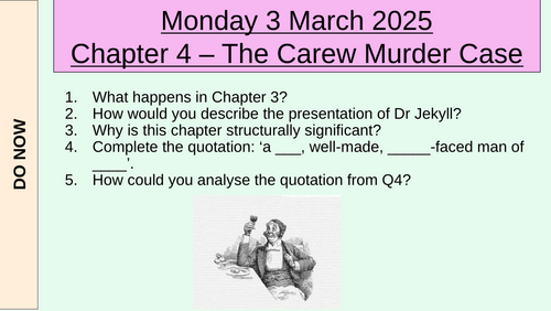 Dr Jekyll and Mr Hyde - Chapter 4 | Teaching Resources