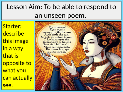 Sonnet 130 William Shakespeare Unseen Poetry