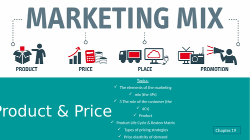 Business 9609 AS GCE Cambridge 3.3 The marketing mix - Product & Price ...