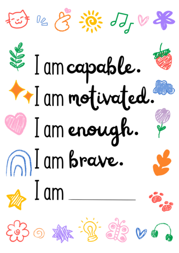 Personalized Positive Affirmations for Kids and Teens | Teaching Resources