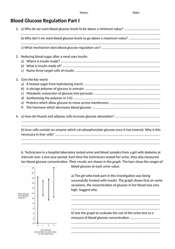 AQA 3.6 Blood Glucose homeostasis - Insulin - Glucagon - Second ...