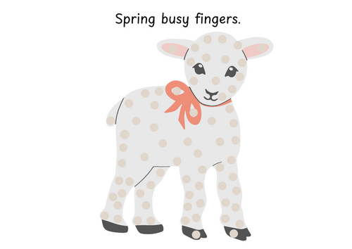 Spring lamb busy fingers activity