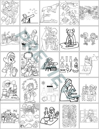 Explore Science with Fun Printable Coloring Pages for Kids & Adults ...