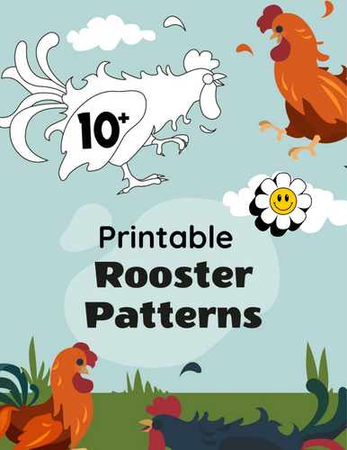 Printable Rooster Patterns – Intricate & Decorative Designs! | Teaching ...