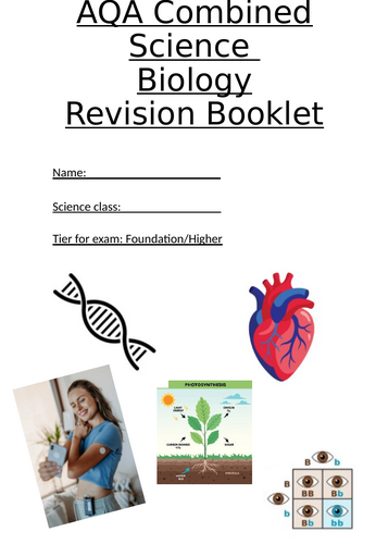 Combined Biology AQA GCSE Revision Booklet | Teaching Resources