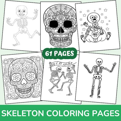 Fun and Spooky Skeleton Coloring Pages for All Ages - Printable PDF ...