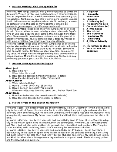 05. Spanish Year 7. Unit 5: Describing myself and others (EPI / MARS ...