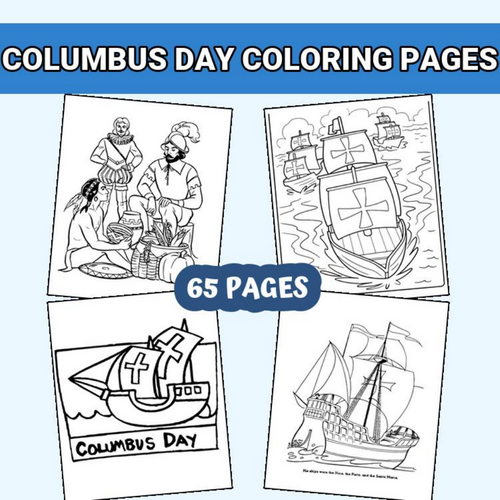Fun Columbus Day Coloring Pages for Kids and Adults - Printable PDF ...