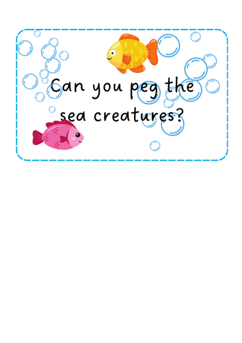 Under the Sea peg pictures