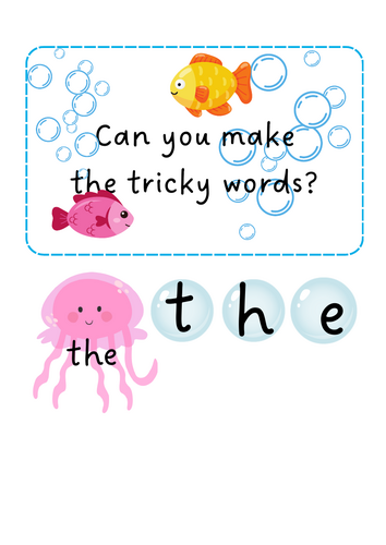 Under the sea tricky words