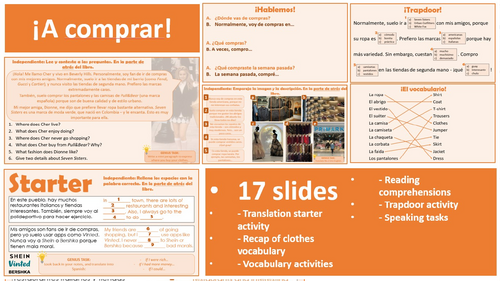 2026 Spanish AQA GCSE Module 6.3 - A comprar