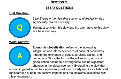 EDEXCEL A Level Politics Model Answers - Full Papers - Paper 3b Global ...