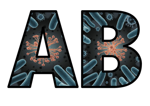 Cells Organisms Bacteria Lettering Set Display Title Letters Numbers ...