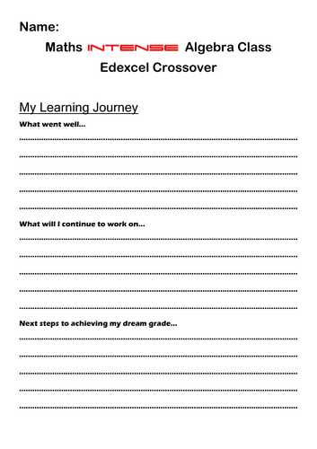 Maths Algebra Revision Booklets Foundation Higher & Crossover