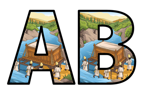 Bible Story Ark of the Covenant Lettering Set Display Title Letters ...