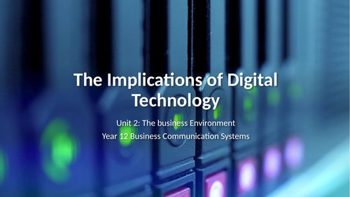 The Implications of Digital Technology on Businesses & Customers ...