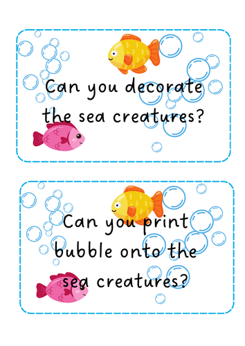 Under the sea bubble print paintings