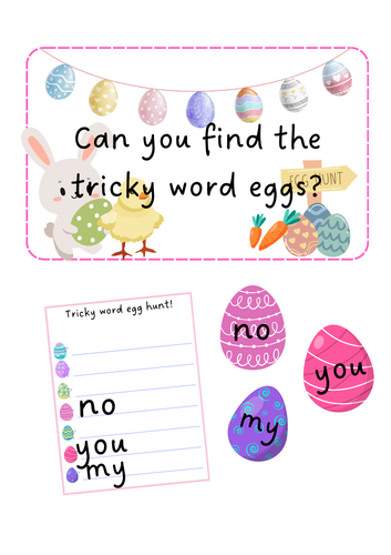 Tricky Word Easter egg hunt