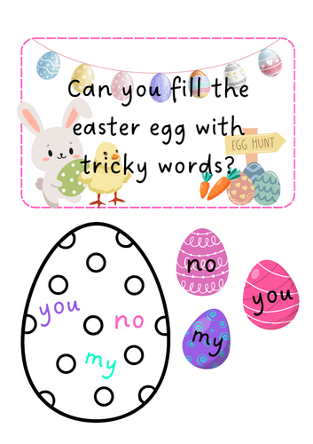 Easter Tricky word eggs