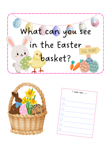 Easter Basket Writing