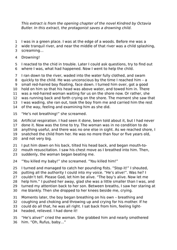 AQA English Language NEW STYLE PAPER 1 - Kindred