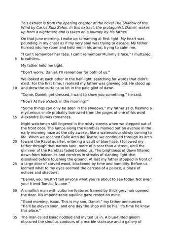 AQA English Language NEW STYLE PAPER 1 - Shadow of the Wind