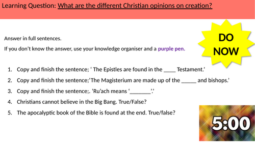 1.8 Interpreting Genesis creation stories. GCSE AQA B CATHOLIC CHRISTIANITY