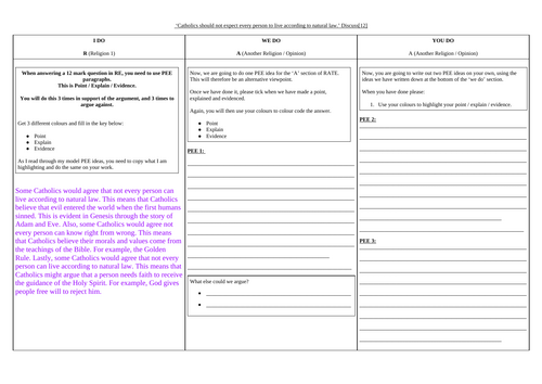1.9b Natural Law and Catholic attitudes towards science. GCSE AQA B CATHOLIC CHRISTIANITY