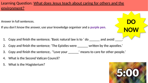 1.10 Caring for the environment. GCSE AQA B CATHOLIC CHRISTIANITY