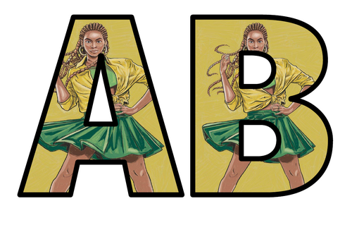 Famous Person Beyonce Singer Lettering Set Display Title Letters ...