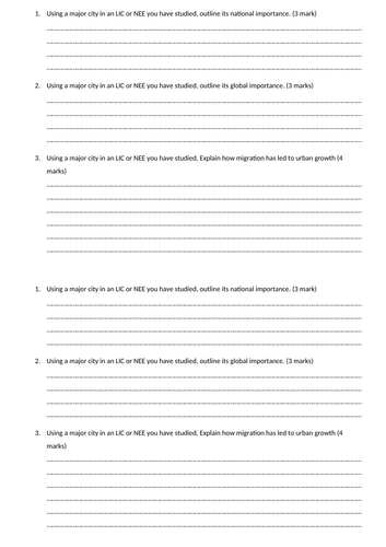 Y9 Urbanisation: Rio