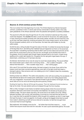 English Language Paper 1 Extract, Questions and Model Response ...