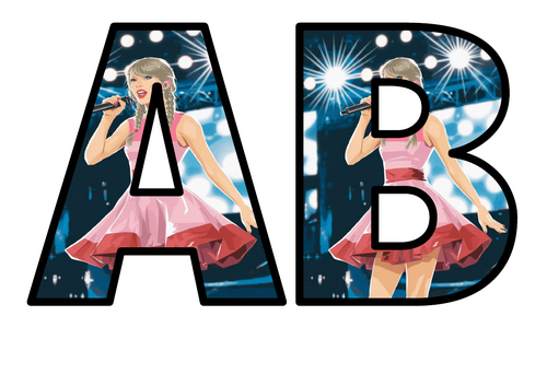 Famous Person Taylor Swift Singer Lettering Set Display Title Letters ...
