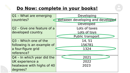 Y7 Development: Distribution of development