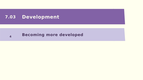Y7 Development: Becoming more developed