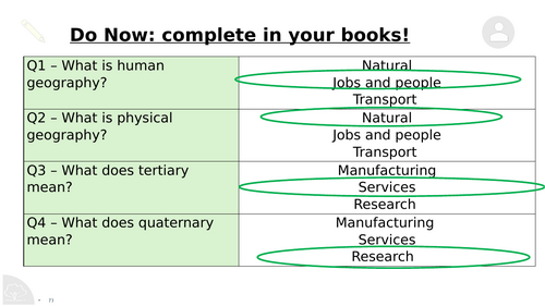 Y7 World Work: UK employment structures