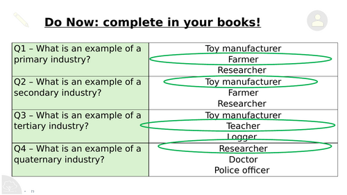 Y7 World Work: Factors influencing UK industries
