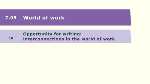 Y7 World Work: Interconnections