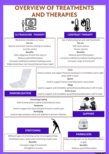 R180- Sports Injuries TA4 Revision (Posters) | Teaching Resources