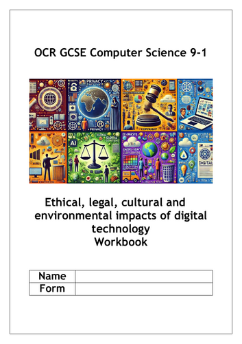 J277 OCR GCSE Computer Science Impact of Technology Workbook