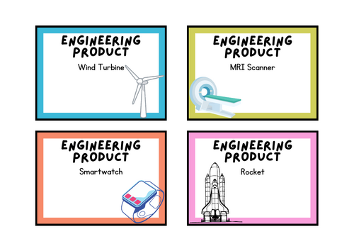 BTEC Level 2- Unit 1- The Engineered World W3 Matching Game