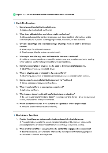 Creative iMedia R093 Topic Area 4 - Distribution Considerations Workbook