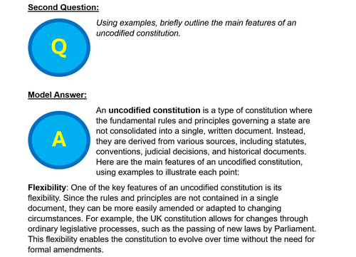 WJEC AS/A Level Politics Model Answers - Full Papers - Paper 1 - 2023 ...