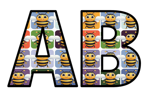 Bumblebees Bees Class Hive Lettering Set Display Title Letters Numbers ...
